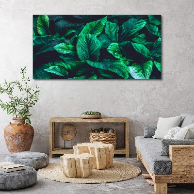 Schilderij op doek Groene symfonie van bladeren