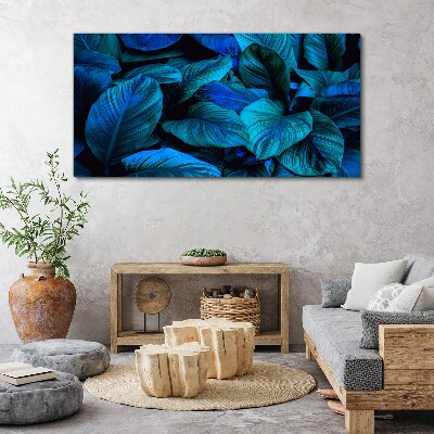 Foto op canvas Een groen paradijs in tinten blauw
