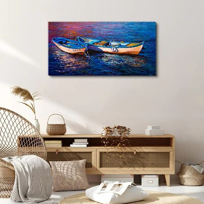 Canvas schilderij Een rustige haven in de kleur van dromen