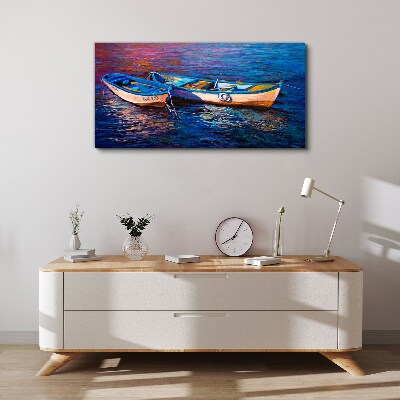 Canvas schilderij Een rustige haven in de kleur van dromen