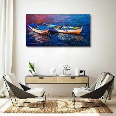 Canvas schilderij Een rustige haven in de kleur van dromen