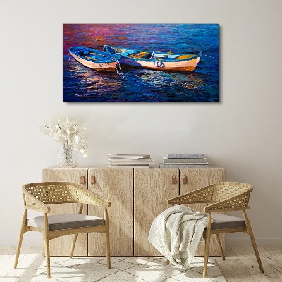 Canvas schilderij Een rustige haven in de kleur van dromen