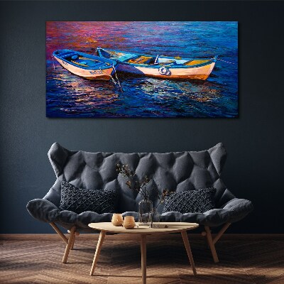 Canvas schilderij Een rustige haven in de kleur van dromen