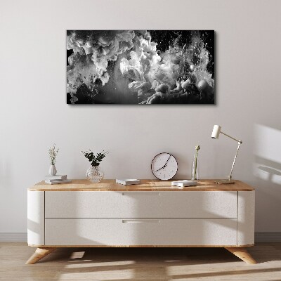 Foto op canvas Dynamische wolken in zwart-wit