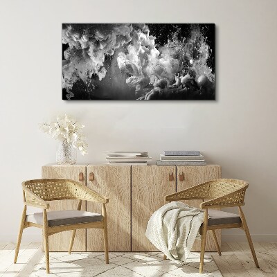 Foto op canvas Dynamische wolken in zwart-wit