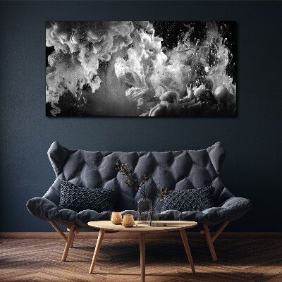 Foto op canvas Dynamische wolken in zwart-wit