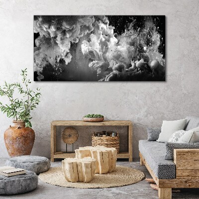 Foto op canvas Dynamische wolken in zwart-wit