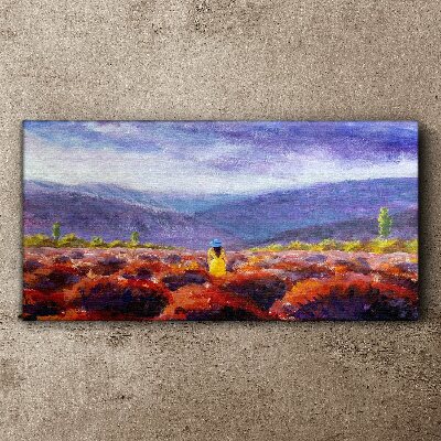 Foto op canvas Landschap in paarse tinten