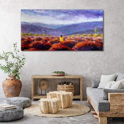 Foto op canvas Landschap in paarse tinten
