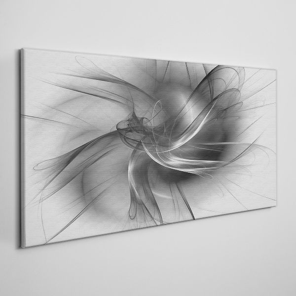 Schilderij op doek Abstracte wervelingen in monochrome tinten