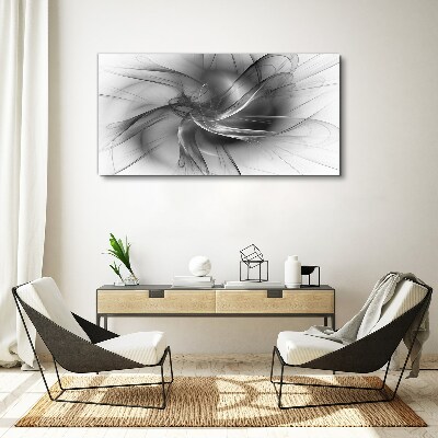 Schilderij op doek Abstracte wervelingen in monochrome tinten