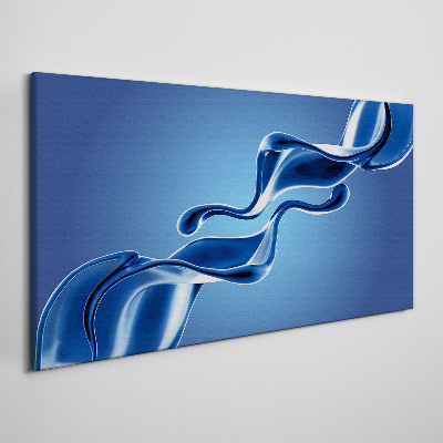 Canvas schilderij Golven van blauw glas