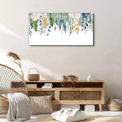 Foto op canvas Bloemenlandschap in aquarel