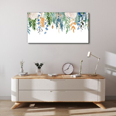 Foto op canvas Bloemenlandschap in aquarel
