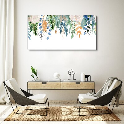Foto op canvas Bloemenlandschap in aquarel