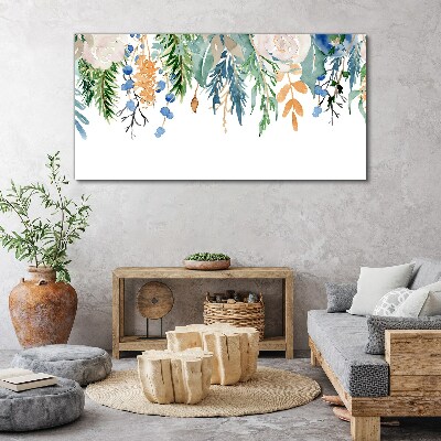 Foto op canvas Bloemenlandschap in aquarel