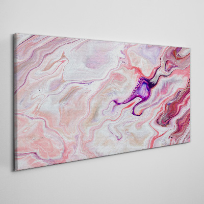 Canvas schilderij Roze golven van abstractie