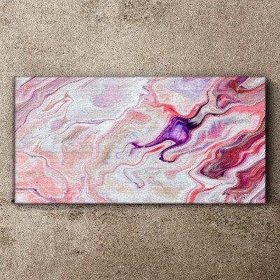 Canvas schilderij Roze golven van abstractie