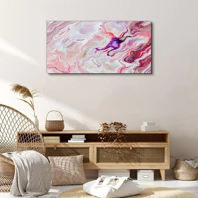 Canvas schilderij Roze golven van abstractie