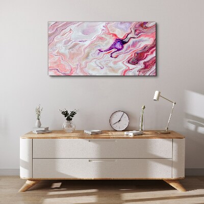 Canvas schilderij Roze golven van abstractie