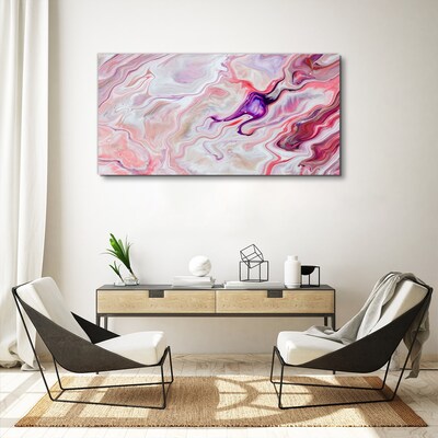 Canvas schilderij Roze golven van abstractie