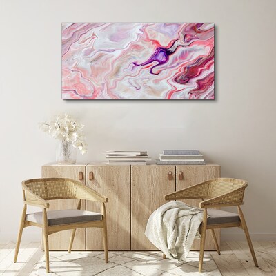 Canvas schilderij Roze golven van abstractie
