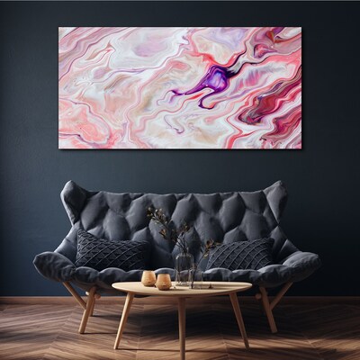 Canvas schilderij Roze golven van abstractie