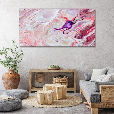 Canvas schilderij Roze golven van abstractie