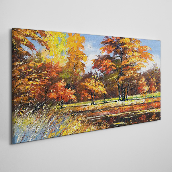 Foto op canvas Gouden herfst in het park