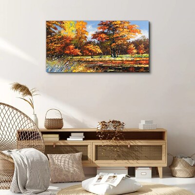 Foto op canvas Gouden herfst in het park