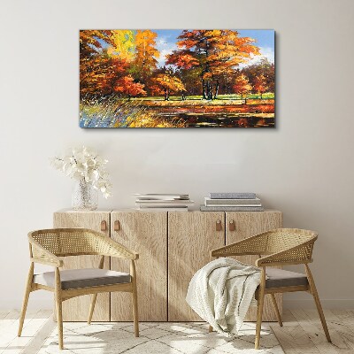 Foto op canvas Gouden herfst in het park