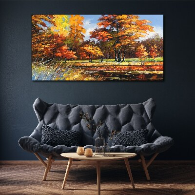 Foto op canvas Gouden herfst in het park