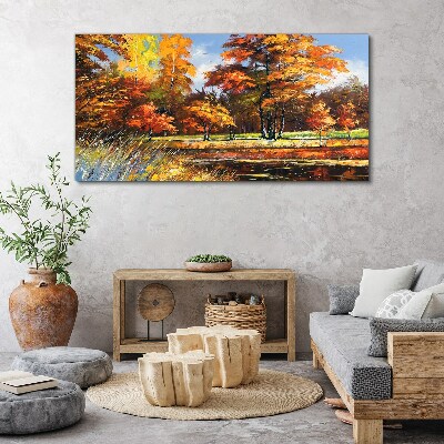 Foto op canvas Gouden herfst in het park