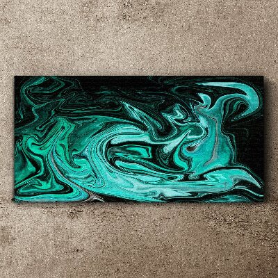 Canvas schilderij Turquoise wervelingen van abstractie