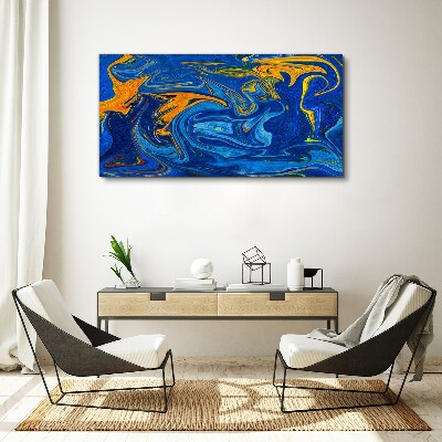 Schilderij op doek Oceanische wervelingen van kleur