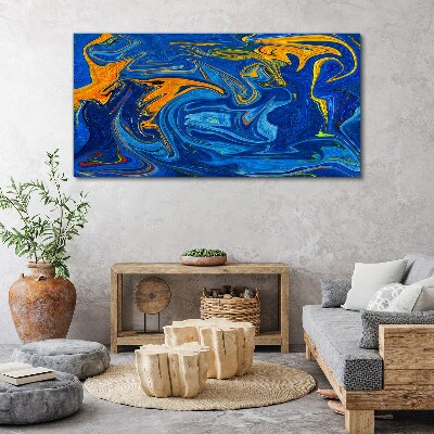 Schilderij op doek Oceanische wervelingen van kleur