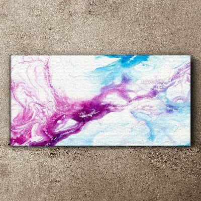 Schilderij op doek Kleurgolven in blauw en roze