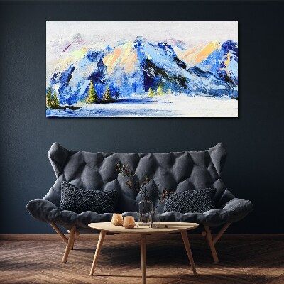 Foto op canvas Winterberglandschap