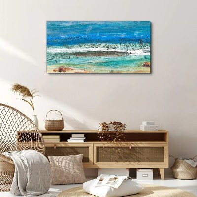 Foto op canvas Kalme zee in tinten blauw
