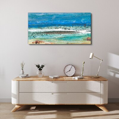 Foto op canvas Kalme zee in tinten blauw