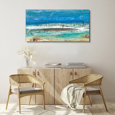 Foto op canvas Kalme zee in tinten blauw