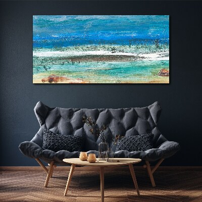 Foto op canvas Kalme zee in tinten blauw