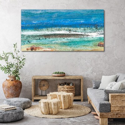 Foto op canvas Kalme zee in tinten blauw