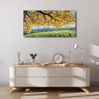 Canvas schilderij Gouden herfst in het landschap