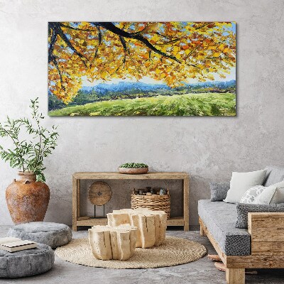 Canvas schilderij Gouden herfst in het landschap