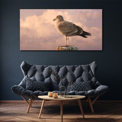 Foto op canvas Gevleugelde beschermer in de wolken
