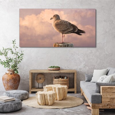 Foto op canvas Gevleugelde beschermer in de wolken