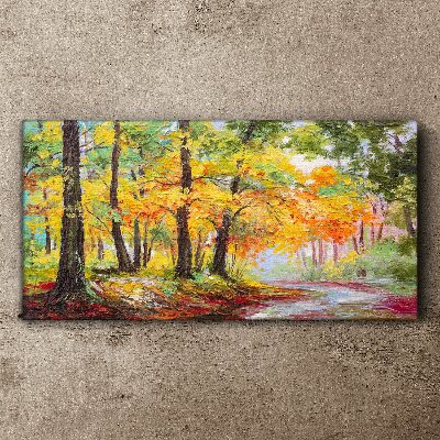 Foto op canvas Herfstlaan met bomen
