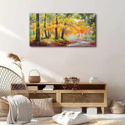Foto op canvas Herfstlaan met bomen
