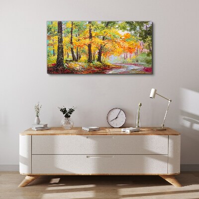 Foto op canvas Herfstlaan met bomen
